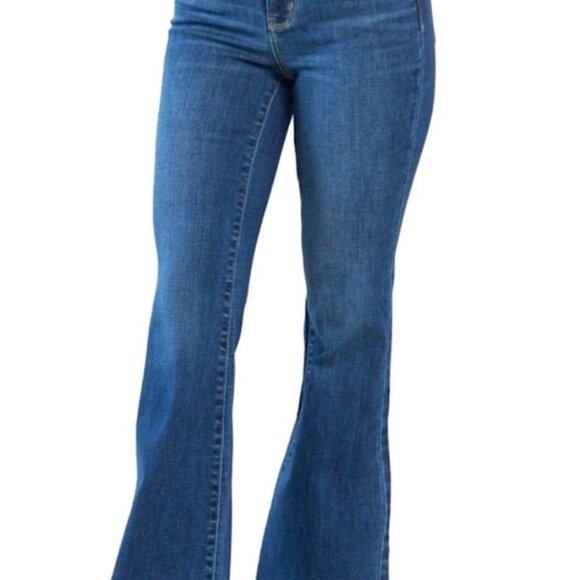 Judy Blue JB82443 Trouser Hem Flare High Waist Jeans NWT - Picture 6 of 7
